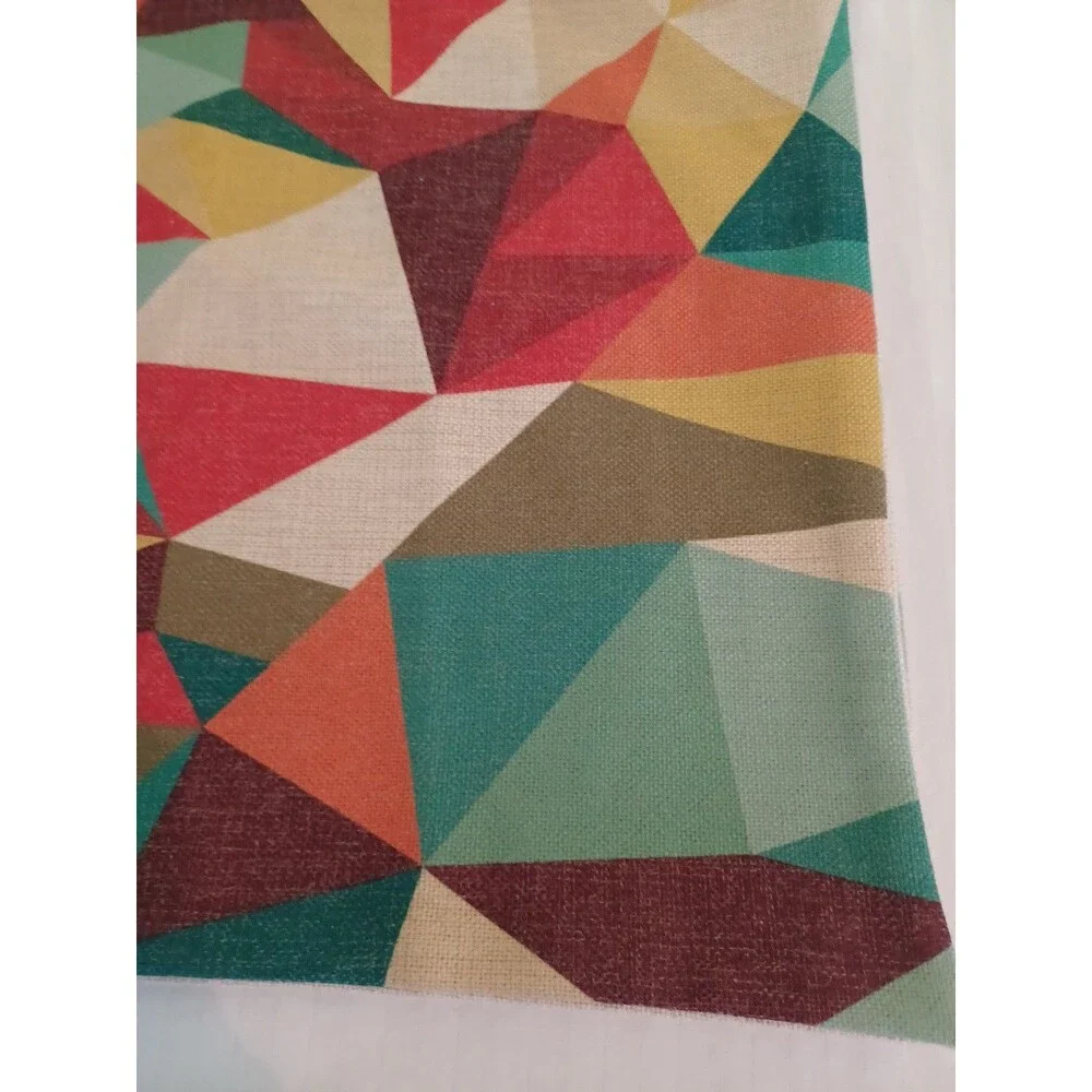Kaleidoscopic pillow covers only set/2 earthtone geometric contemporary MCM 17